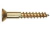 6 X 3/8 BRASS SLOTTED FLAT WOOD SCREWS