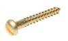 6 X 1 BRASS SLOTTED ROUND WOOD SCREWS