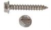 8 X 1-1/2 SLOTTED HEX WASHER SHEET METAL SCREWS ZINC