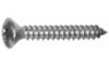 8 X 1-3/4 (#6HD) PHILLIPS OVAL TAPPING SCREWS CHROME