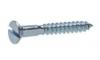 4 X 1-1/4 SLOTTED FLAT WOOD SCREWS - ZINC