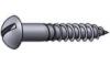 4 X 1-1/2 SLOTTED ROUND WOOD SCREWS - ZINC